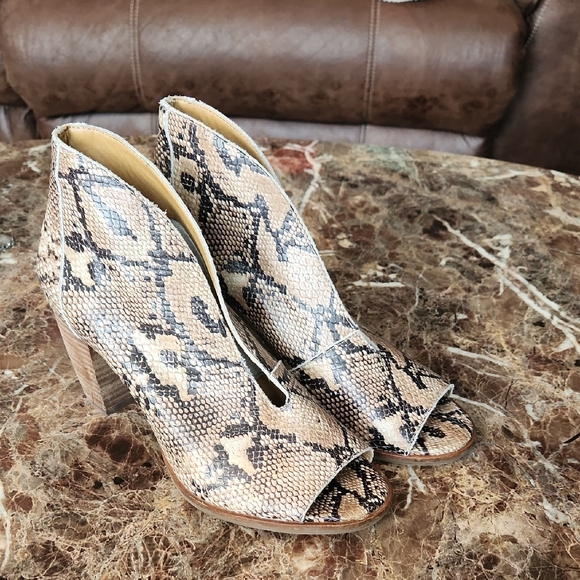 Lucky Brand Shoes - Lucky Brand Snakeskin Heeled Boots